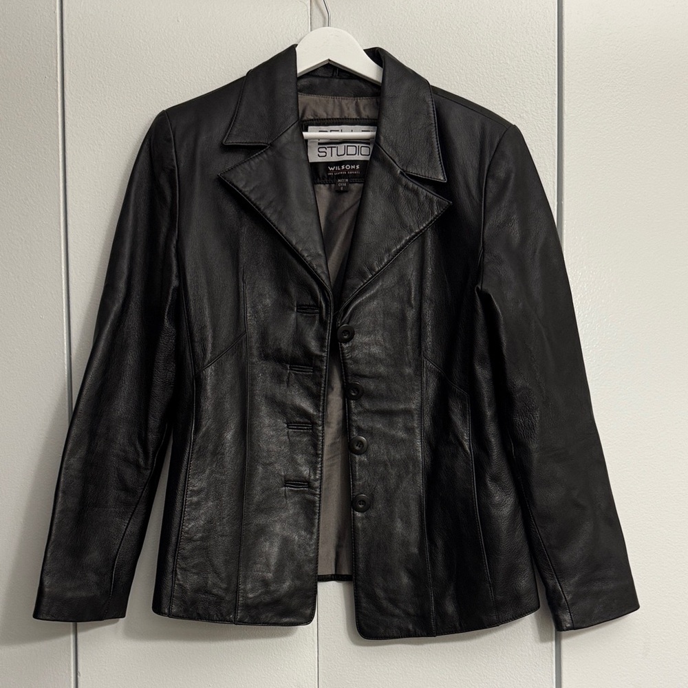 Pelle Studio Black Woman’s Leather Jacket Size Small